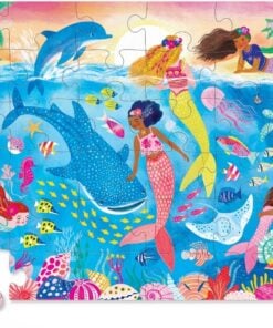 Crocodile Creek puzzel Zeemeermin Dromen, 36 stukjes, vloerpuzzel, legpuzzel, kinderpuzzel, mermaid, zeemeermin, duurzaam, crocodile creek, wonderzolder.nl