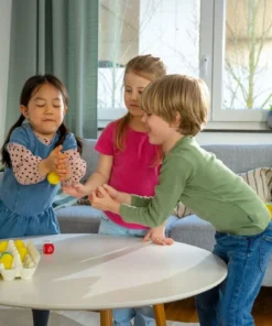 Haba Dancing Eggs, gezelschapsspel, familiespel, dancing eggs, haba, wonderzolder.nl