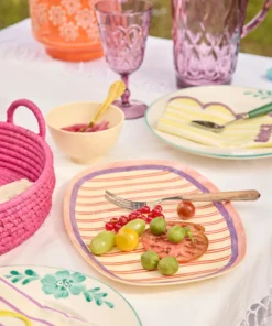 RICE plate stripey love, melamine, servies, gestreept, plate, bord, stripey love, rice, wonderzolder.nl