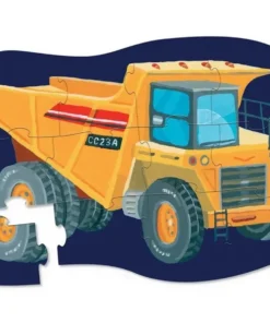 Crocodile Creek puzzel bouwplaats, 12 stukjes, mini puzzel, vloerpuzzel, legpuzzel, puzzel, kinderpuzzel, bouwplaats, crocodile creek, wonderzolder.nl
