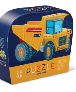 Crocodile Creek puzzel bouwplaats, 12 stukjes, mini puzzel, vloerpuzzel, legpuzzel, puzzel, kinderpuzzel, bouwplaats, crocodile creek, wonderzolder.nl