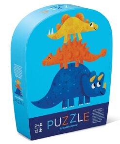 Crocodile Creek dinosaurus vrienden, 12 stukjes, mini puzzel, vloerpuzzel, legpuzzel, dino, dinosaurus, crocodile creek, wonderzolder.nl