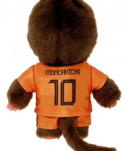 Monchhichi jongen voetbal, monchhichi, aapje, voetbal, jongen, oranje, nederlands elftal, wonderzolder.nl