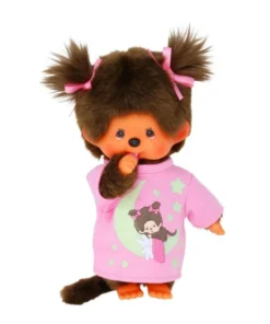 Monchhichi meisje glow in the dark, monchhichi, aapje, glow in the dark, meisje, roze, wonderzolder.nl