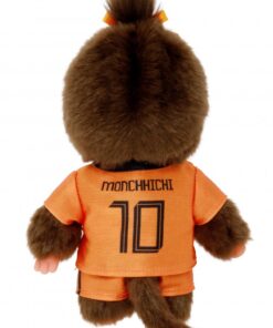 Monchhichi meisje voetbal, monchhichi, aapje, voetbal, meisje, oranje, nederlands elftal, wonderzolder.nl
