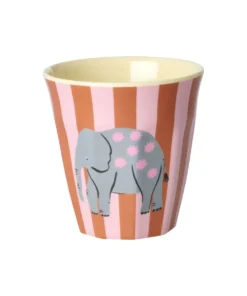 Rice beker Fun Fair Elephant small, melamine, kinderbeker, beker, fun fair pink, elephant, bekerset, rice, wonderzolder.nl