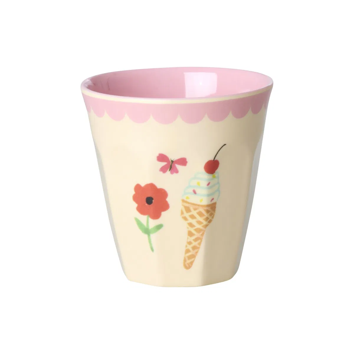 Rice beker Fun Fair Ice Cream small, melamine, kinderbeker, beker, fun fair pink, ice cream, bekerset, rice, wonderzolder.nl