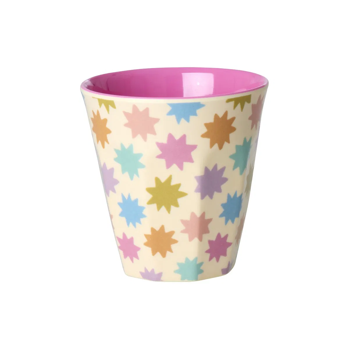 Rice beker Fun Fair Stars small, melamine, kinderbeker, beker, fun fair pink, stars, bekerset, rice, wonderzolder.nl