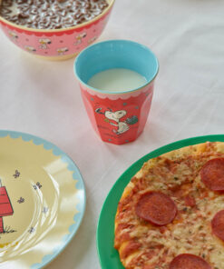 RICE beker Snoopy Red, melamine, kinderbeker, beker, snoopy, peanuts, medium cup, red, rood, rice, wonderzolder.nl