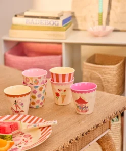 RICE bekerset fun fair pink small, melamine, beker, small, bekerset, fun fair, pink, roze, rice, wonderzolder.nl