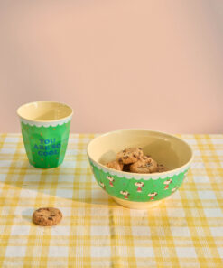 RICE kom Snoopy Green, melamine, servies, kom, medium, schaaltje, Peanuts, Snoopy, Green, Groen, RICE, wonderzolder.nl