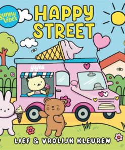 Sunny Vibes Happy Street, kleurboek, tekenboek, kleuren, kleurplaten, sunny vibes, happy street, Lantaarn, wonderzolder.nl