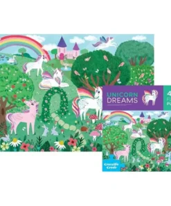 Crocodile Creek Maxi puzzel Eenhoorndromen, vloerpuzzel, puzzel, 48 stukjes, eenhoorn, eenhoorndromen, unicorn, crocodile creek, wonderzolder.nl