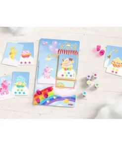 Haba Eenhoorn Flonkerglans magisch dobbelplezier, eenhoorn, flonkerglans, dobbelspel, unicorn, gezelschapsspel, familiespel, haba, wonderzolder.nl