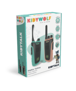 Kidytalk walkie talkie nude cyaan, walkie talkie, nude, cyaan, kidytalk, buitenspelen, avontuurlijk, educatief, kidywolf, wonderzolder.nl