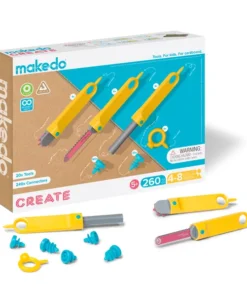 Makedo create set, makedo, bouwen, karton, schroeven, recycle, wonderzolder.nl