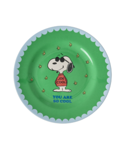 RICE bord Snoopy Green, melamine, bord, kinderbord, kinderservies, Peanuts, Snoopy, green, groen, rice, wonderzolder.nl