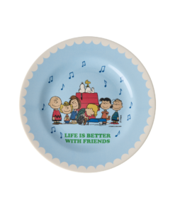RICE bord Snoopy Soft Blue, melamine, bord, kinderbord, kinderservies, Peanuts, Snoopy, Soft Blue, lichtblauw, rice, wonderzolder.nl