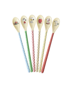 RICE lepels Snoopy, lepel, servies, melamine, dessertlepel, latte machiato, snoopy, peanuts, rice, wonderzolder.nl