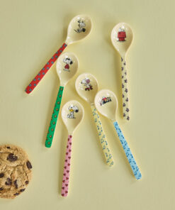 RICE theelepels Snoopy, theelepel, lepel, servies, melamine, dessertlepel, toetjeslepel, ijslepel, snoopy, peanuts, rice, wonderzolder.nl