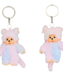 Monchhichi sleutelhanger tie dye, sleutelhanger, tie dye, monchhichi, aapje, knuffel, wonderzolder.nl
