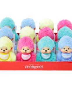 Monchhichi sleutelhanger colour, monchhichi, sleutelhanger, aapje, bagcharm, geel, roze, blauw, mint, wonderzolder.nl