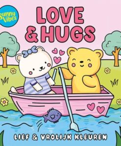 Sunny Vibes Love en Hugs, kleurboek, tekenboek, kleuren, kleurplaten, love en hugs, Lantaarn, wonderzolder.nl