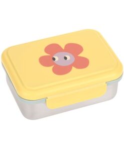 Lassig lunchbox happy trails flower, lunchbox, rvs, broodtrommel, flower, bloem, back to school, lassig, wonderzolder.nl