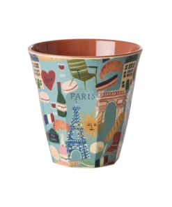 RICE beker Paris mon Amour, melamine, beker, cup, medium beker, parijs, rice, wonderzolder.nl