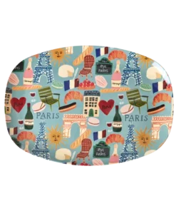 RICE Plate Paris Mon Amour, melamine, bord, plate, servies, kinderservies, paris, parijs, rice, wonderzolder.nl