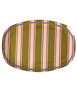 RICE plate Stripe Delight, bord, plate, melamine, gestreept, stripe delight, rice, wonderzolder.nl
