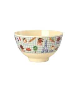 RICE kommetje blue kids in paris, melamine, small bowl, kommetje, kinderservies, blue kids in paris, parijs, blauw, rice, wonderzolder.nl
