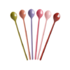 set van 6 Latte lepels RICE solid colors