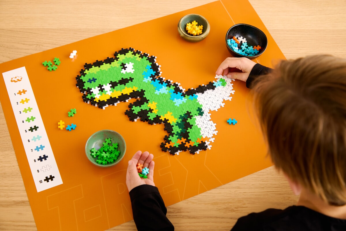 Plus-Plus Puzzle by number T-Rex
