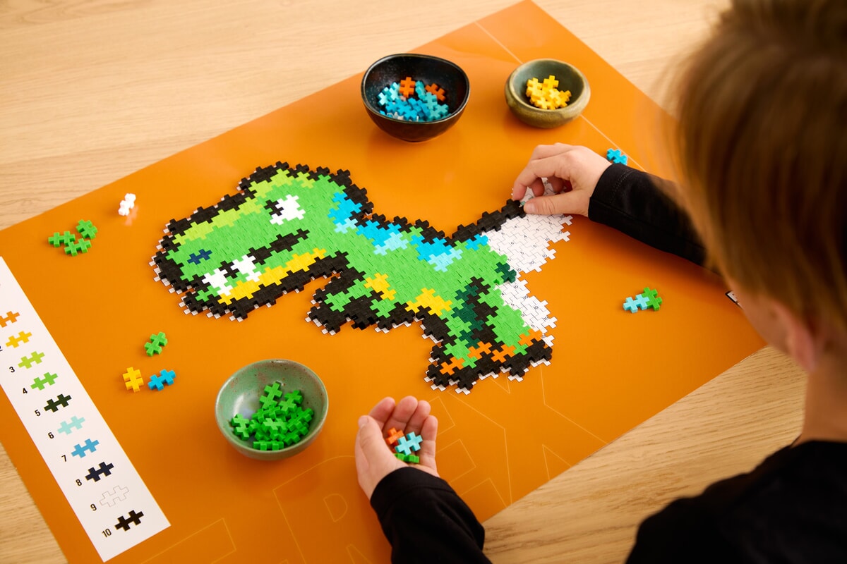 Plus-Plus Puzzle by number T-Rex