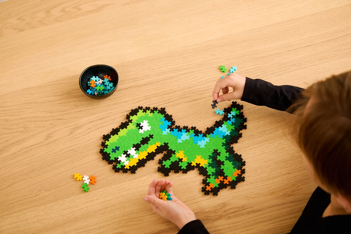 Plus-Plus Puzzle by number T-Rex