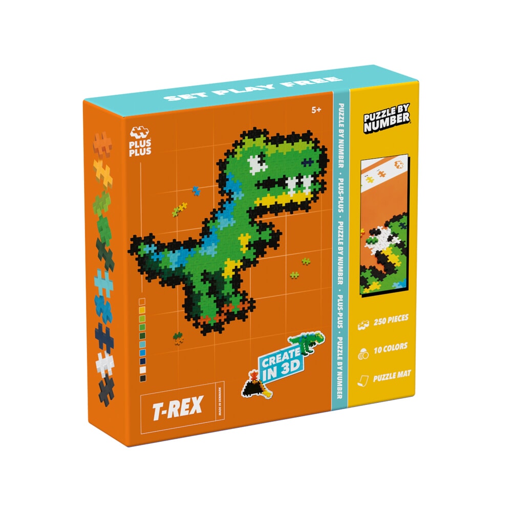 Plus-Plus Puzzle by number T-Rex