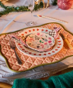 RICE cake plate xmas galore