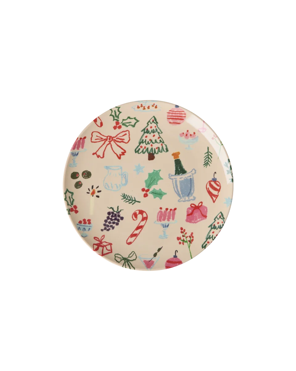 RICE cake plate Xmas Galore