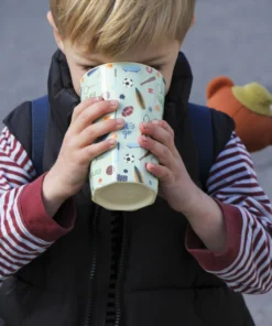RICE beker Sports large, melamine, kinderservies, kinderbeker, large cup, sport, groen, rice, wonderzolder.nl