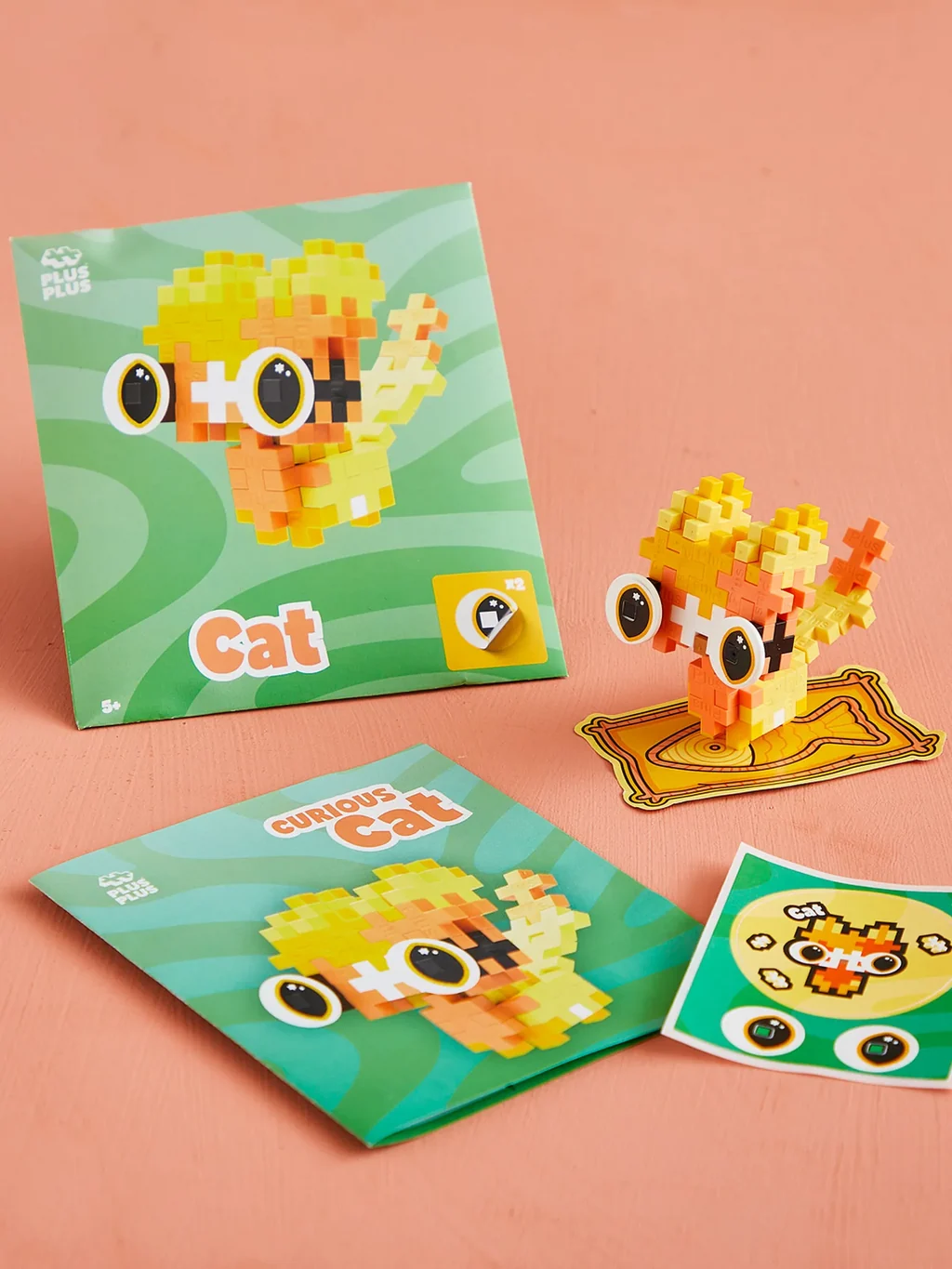 Plus Plus Pet Packet Cat met 39 steentjes
