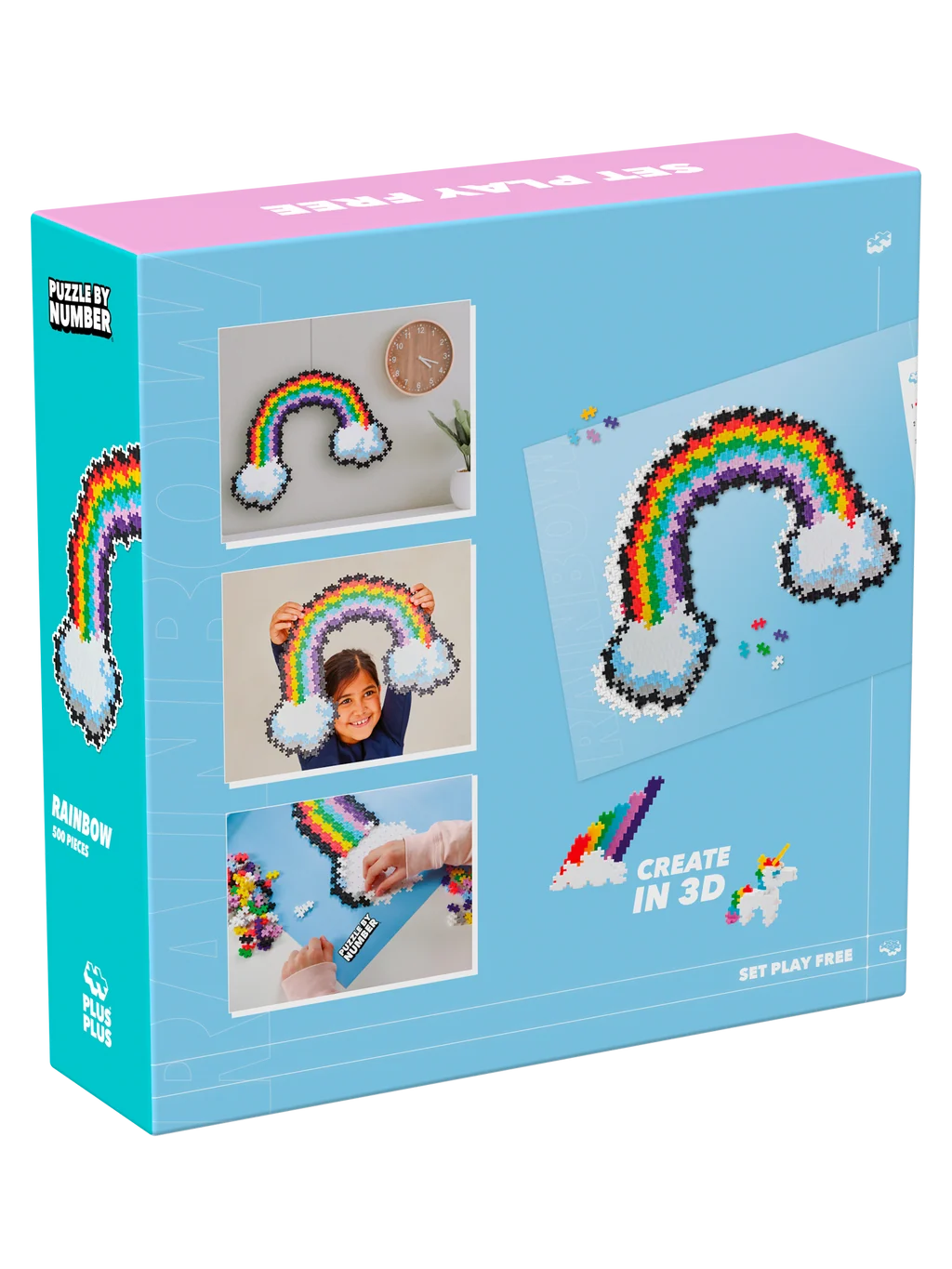 Plus Plus Puzzle by Number Rainbow set van 500 stukjes