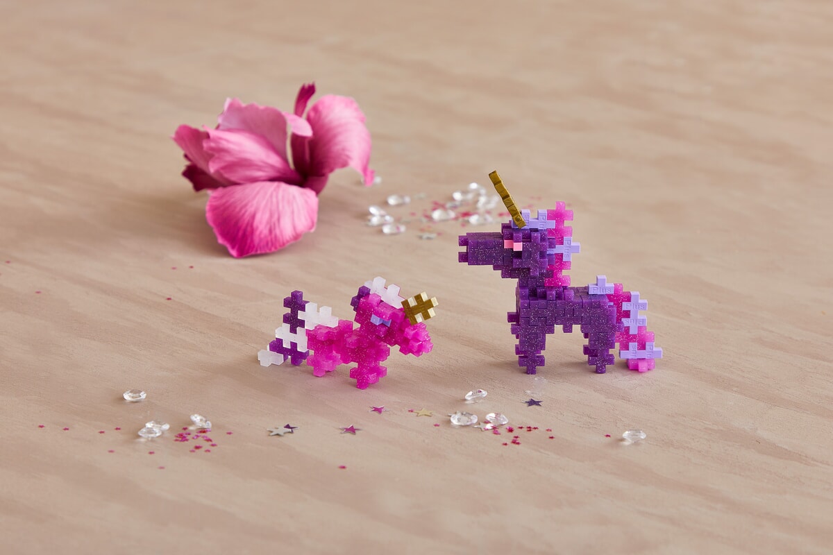 Plus-Plus Glitter Unicorn tube 100 stuks